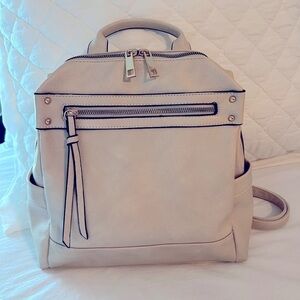 Ivory Backpack with Adjustable Straps